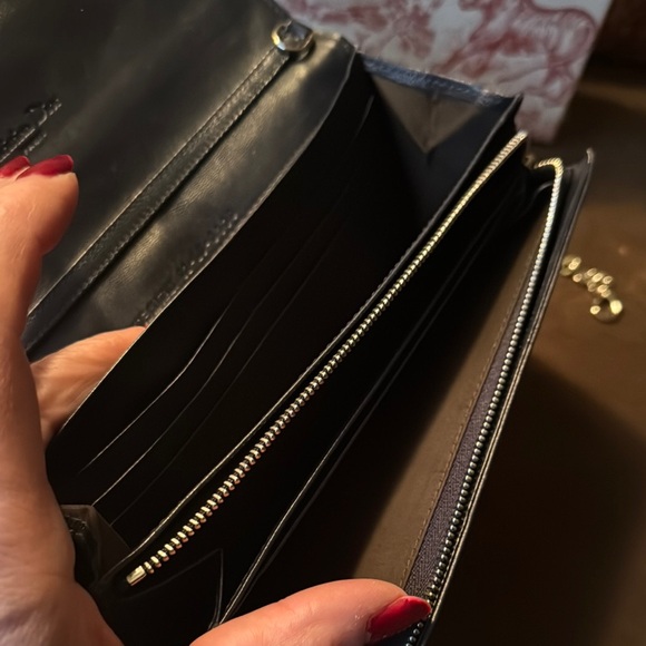 Dior Black Quilted Lambskin Wallet with Chain - Picture 9 of 10